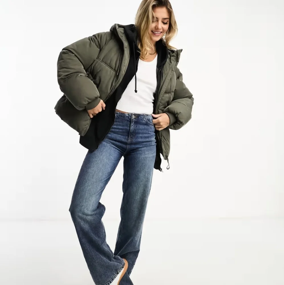 ASOS Design Olive Green Puffer Jacket. Medium.
